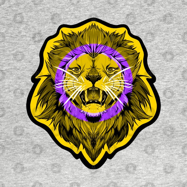 illustrated LION PRIDE series ( Intersex pride flag ) by illustratelaw